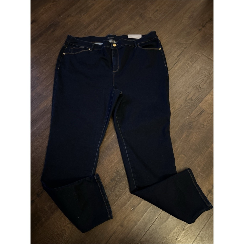 Chicos Jeggings Womens Size 4R Dark Wash Stretch Pull On Casual Denim Pants